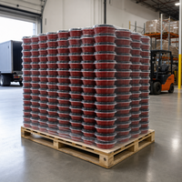Professionele 900-180 ronde rood-zwarte vacuümvormdoos voor het verpakken van gastronomische salades en fruit