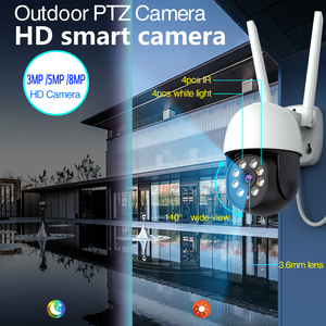 Cámara PTZ para exteriores con ángulo de visión personalizado de 4MP y 110 °, alarma de sonido y luz, detección de movimiento, Audio bidireccional, cámara panorámica Wifi - Product Image 2