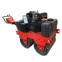 Compacteur de sol à double tambour vibratoire hydraulique de 330 kg, 550 kg, 800 kg avec moteur et pompe