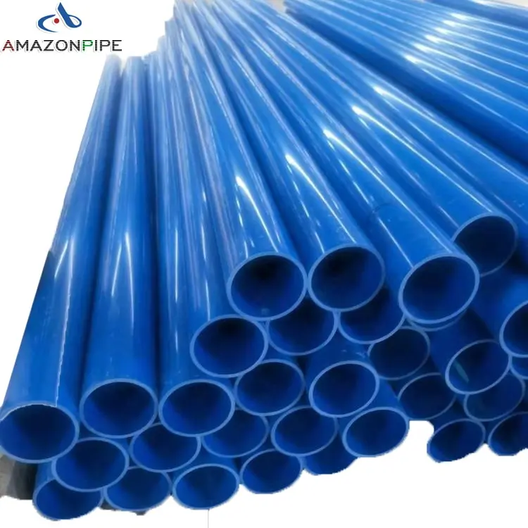 8 inch 6 inch Blue color pvc plastic pipe for water well