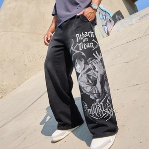 King Mcgreen Star <strong>Men</strong> Y2K Streetwear <strong>Sports</strong> Pants Gym Fitness Running Training Pants Cotton Terry Print Wide Leg Baggy <strong>Trouser</strong> - Product Image 5