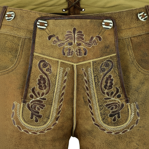 Venta al por mayor Lederhosen alemán Trachten bávaro tradicional Oktoberfest hombres personalizado corto Kurze Lederhose para hombres 2025 - Product Image 1