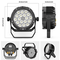 6 projecteurs PAR LED 18x10W IP65 RGBWA+UV étanches avec flight case pour scène, discothèque, DJ, bar, performance