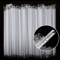 Pailles jetables sans BPA pour bubble tea, milkshakes et granités – Pailles transparentes en plastique pour smoothies, idéales pour les fêtes et événements à domicile