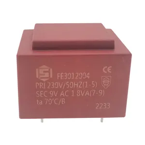 EI20 EI30 230V 50HZ 60HZ trasformatore EI incapsulato montato su PCB a bassa frequenza