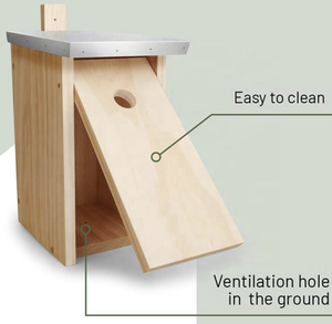 Nichoir solide pour grappiniers avec toit en bois, maison pour animaux de compagnie écologique - Product Image 3