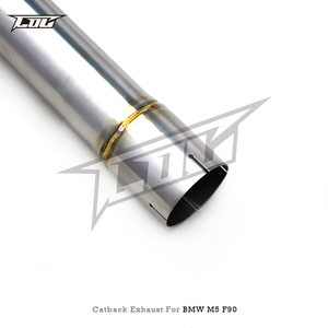 Échappement Catback personnalisé en Z pour M5 F90 4.4T 2018-2023 Boska Racing, silencieux en acier inoxydable poli de 1,5 mm d'épaisseur avec valve - Product Image 6