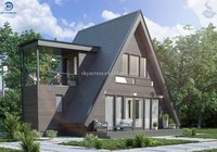 Maison préfabriquée modulaire triangulaire de luxe au design moderne Petites maisons résidentielles en acier pour villas