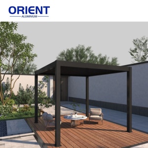 Couverture moderne faite sur commande <span class=keywords><strong>de</strong></span> patio <span class=keywords><strong>de</strong></span> cadre en aluminium feuille trempée imperméable d'auvent <span class=keywords><strong>de</strong></span> terrasse pour l'hôtel - Product Image 3