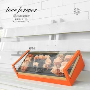 Love <span class=keywords><strong>panorama</strong></span> flower-Caja de regalo, material acrílico transparente, floristería, material de espuma de flor verde - Product Image 1