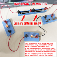 Kit d'expériences sur l'électricité et le magnétisme pour l'école primaire, boîte d'apprentissage des circuits STEM de 52 pièces avec moteur à courant continu et électroaimant