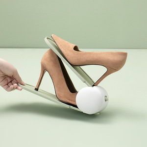 HeDou <b>Shoe</b> <b>Rack</b> 2 Layers Adjustable Height Standing Type Home <b>Storage</b> Solid Color Rectangular Design - Product Image 2