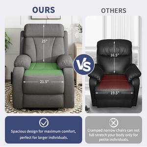 Fauteuil inclinable électrique confortable avec télécommande, cadre en métal et revêtement en velours, en stock aux États-Unis - Product Image 5