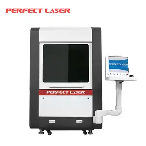 Laser sempurna 6040 6060 mini semua penutup mesin pemotong serat laser untuk baja tahan karat baja karbon besi dan aluminium
