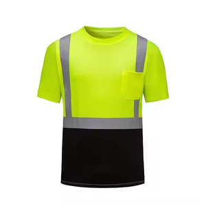 Camisas de trabajo de seguridad de alta visibilidad de 100% algodón al por mayor, camisa de trabajador reflectante personalizada, servicio OEM disponible con logotipo personalizado - Product Image 3