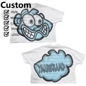 Venta al por mayor de camisetas de calle de hombre personalizadas de alta calidad de gran tamaño holgadas con gráficos, hechas de 100% algodón pesado. - Product Image 6