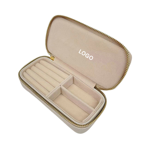 Custom Logo Portable Small Travel Carrying Necklace Jewelry Organizer Travel Jewelry Case Bulk Jewellery Storage Box