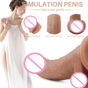 9가지 진동 주파수 7.84인치(20cm) 대형 게이 리얼 페니스 느낌 원격 제어 시뮬레이션 딜도 여성 섹스 토이 바이브레이터 딜도 - Product Image 5