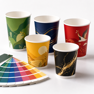 Custom Logo Biodegradable Food Grade <b>Disposable</b> Single Wall Paper <b>Cup</b> 4oz 7oz 9oz Hot Drink Takeaway Wholesale Bulk - Product Image 3