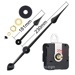 DIY Wall Clock Sets Quartz Clock Mechanism with 230mm Black Clock Pointer