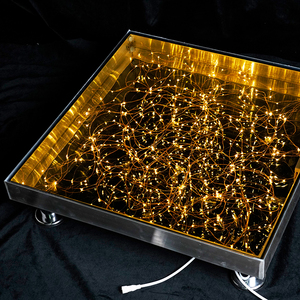 New Arrival Wedding Dance Floor trang trí nhôm và Tempered Glass 3D hiệu ứng <span class=keywords><strong>LED</strong></span> Đèn sân khấu cho trung tâm đám cưới - Product Image 3