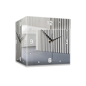 <span class=keywords><strong>Orologio</strong></span> <span class=keywords><strong>da</strong></span> <span class=keywords><strong>parete</strong></span> moderno a doppia faccia, <span class=keywords><strong>grigio</strong></span>, con design astratto, al quarzo, silenzioso, con display digitale, per soggiorno, angoli, <span class=keywords><strong>orologio</strong></span> analogico - Product Image 3
