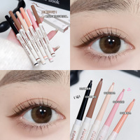 Crayon Eyeliner Gel Imperméable Longue Tenue Pointe Ultra-Fine Rose Nude Multicolore Anti-Bavures Rétractable Crème Maquillage