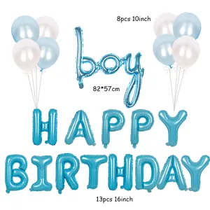 खुश जन्मदिन गुब्बारा सजावट सेट पार्टी जरूरतों कार्टून खुश जन्मदिन की पार्टी सजावट के लिए जन्मदिन का केक अव्वल