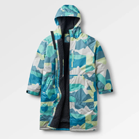 Robe de change imperméable à capuche pour l'hiver, taille plus |   Poncho de surf et de natation en polaire sherpa avec fermeture éclair coupe-vent et logo personnalisé