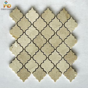 <span class=keywords><strong>Mosaico</strong></span> <span class=keywords><strong>in</strong></span> Marmo Beige Spagnolo a Forma di Lanterna Arabesca, <span class=keywords><strong>Mosaico</strong></span> <span class=keywords><strong>in</strong></span> <span class=keywords><strong>Pietra</strong></span> <span class=keywords><strong>Naturale</strong></span> per Rivestimenti Cucina e Decorazione Pareti Hotel - Product Image 1