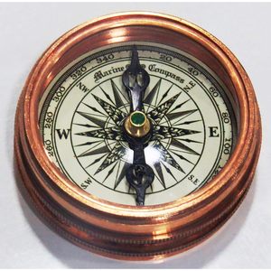 Brújula de Bolsillo de Latón Marina Modelo Londres 1920 con Estuche de Cuero, Herramienta de Navegación Portátil para Senderismo con Dial y Puntero - Product Image 4