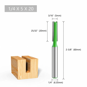 <span class=keywords><strong>Fraise</strong></span> droite à une dent durable en acier rapide, revêtement AlTiN, lame à changement rapide, pour le travail du bois et le bricolage, lot de 7 pièces de différentes tailles - Product Image 4