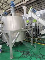 Usine de lavage de déchets plastiques HDPE, machine de lavage pour le recyclage des bouteilles en plastique, ligne de broyage et de séchage du plastique