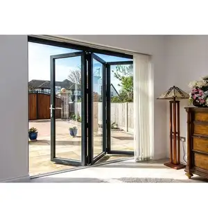 WANJIA-diseño de puertas de acordeón para patio, puertas plegables de aluminio