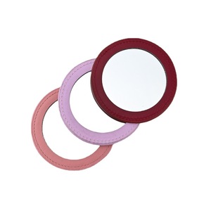 Espejo de Maquillaje Portátil Redondo de PU con Lente Plateada, Regalo Personalizable con Logotipo Personalizado - Product Image 5