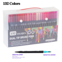 Stylos de dessin XinyiArt, pointe fine et pointe pinceau, stylos de calligraphie, marqueurs artistiques, ensemble pour livres de coloriage pour adultes, cadeaux pour enfants