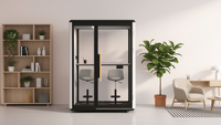 Module de bureau moderne modulaire, cabine de travail double insonorisée, écologique, pour villa, centre commercial, entrepôt, hôtel, 1 unité minimum de commande, directement de l'usine