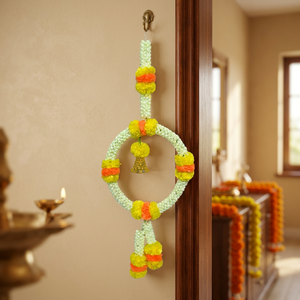 <b>Artificial</b> <b>Flower</b> Factory Traditional Handmade Mixed <b>Flower</b> Ring Bell Hanging - Product Image 3