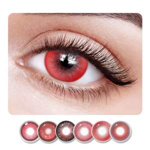 <span class=keywords><strong>Lentilles</strong></span> <span class=keywords><strong>de</strong></span> <span class=keywords><strong>contact</strong></span> <span class=keywords><strong>annuelles</strong></span> Haipurecon Rec Beautiful Eyes, vente en gros, couleur rouge, schéma <span class=keywords><strong>de</strong></span> couleurs passionné et enthousiaste, souples - Product Image 1