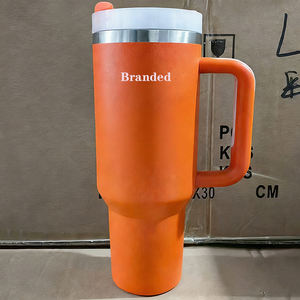 Taza de Café Clásica en Existencia, Vasos Térmicos de Acero Inoxidable 304, Vaso Aislado con Tapa y Pajita, Vaso de 40 oz con Asa - Product Image 5