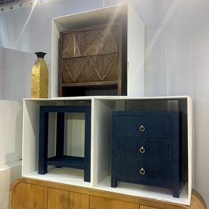 Mesitas de Noche de Madera con Cubierta de Tela de Hierba, Precio Mayorista para el Hogar y Hoteles, Muebles de Dormitorio para Sala de Estar y Dormitorio - Product Image 5