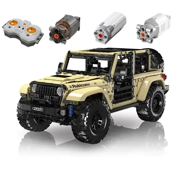 Khuôn Vua 13184 ứng dụng kỹ thuật RC cơ giới Wrangler SUV Xe mô hình moc khí nén off road xe DIY xây dựng khối đồ chơi