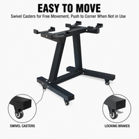 Support de Rangement Portable en Fer pour Haltères, Réglable en Hauteur, avec Plateau Multi-niveaux et Emplacements pour Haltères, Idéal pour l'Entraînement de Force à Domicile