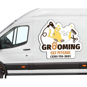 מדבקות מגנטיות לרכב למכירה חמה, לוגו עסקי, שלטי פרסום נשלפים לרכב - Product Image 1