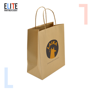 Sac en papier kraft brun personnalisé, écologique, pour plats à emporter, impression offset pour emballage de restaurant, forme oreiller - Product Image 2
