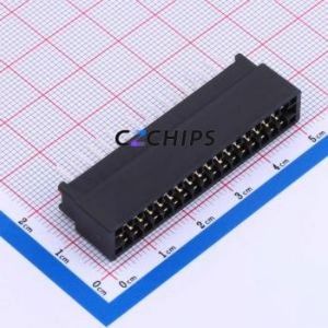 ED34BGFBK Gold Finger Connector Through hole Component (THT),P=2.54mm Connector EDGE SLOT 2.54mm 34P Through Hole - Product Image 1