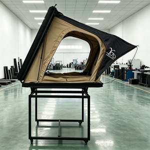 Tenda <span class=keywords><strong>da</strong></span> Tetto Rigida in Alluminio con Lucernario Panoramico e Apertura Laterale, Tenda Pieghevole per Auto SUV 4x4 e <span class=keywords><strong>Campeggio</strong></span> Fuoristrada - Product Image 2