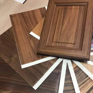 Prensa de membrana de vacío de alta calidad, película metalizada de PVC, membrana decorativa para puerta, láminas laminadas para armarios de MDF