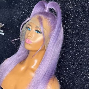 วิกผมลูกไม้สีม่วงอ่อนแบบโปร่งใส HD ลอนลึก วิกผมแท้จากผมมนุษย์ วิกผมบราซิลเลียนเวอร์จิ้นแฮร์ <span class=keywords><strong>สำหรับ</strong></span>ผู้หญิงผิว<span class=keywords><strong>ดำ</strong></span> ขนาด 8-40 นิ้ว - Product Image 1