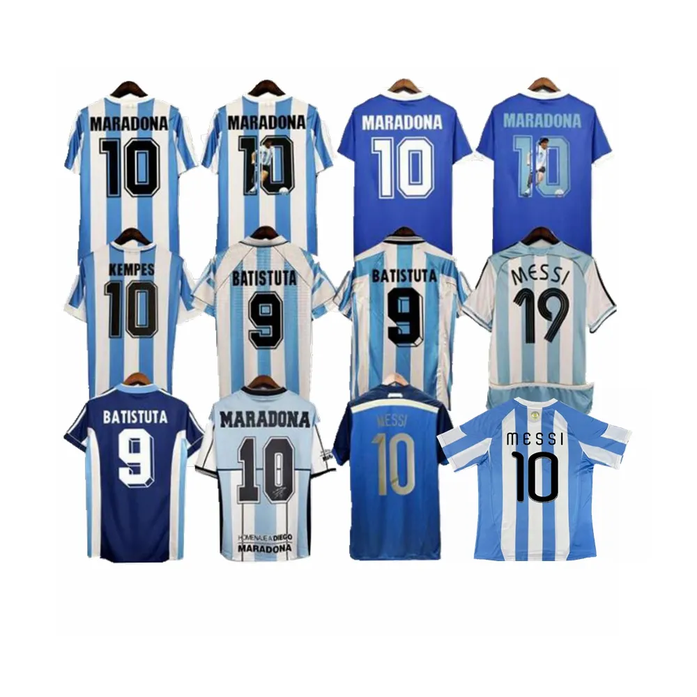 Argentina Retrò camicia DI calcio della jersey DI calcio d'epoca HIGUAIN SAMUEL MESSI MASCHERANO AGUERO TEVEZ DI MARIA PALERMO